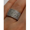 14K WHITE GOLD  DIAMONDS RING SIZE 5.5