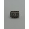 14K WHITE GOLD  DIAMONDS RING SIZE 5.5