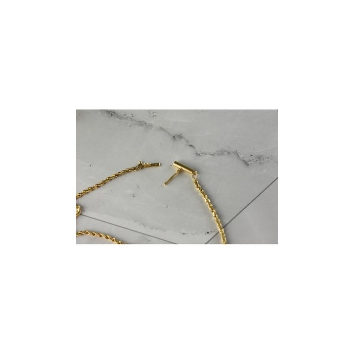 14K Yellow Gold Double Bracelet 13.7 In