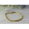 14K Yellow Gold Double Bracelet 13.7 In