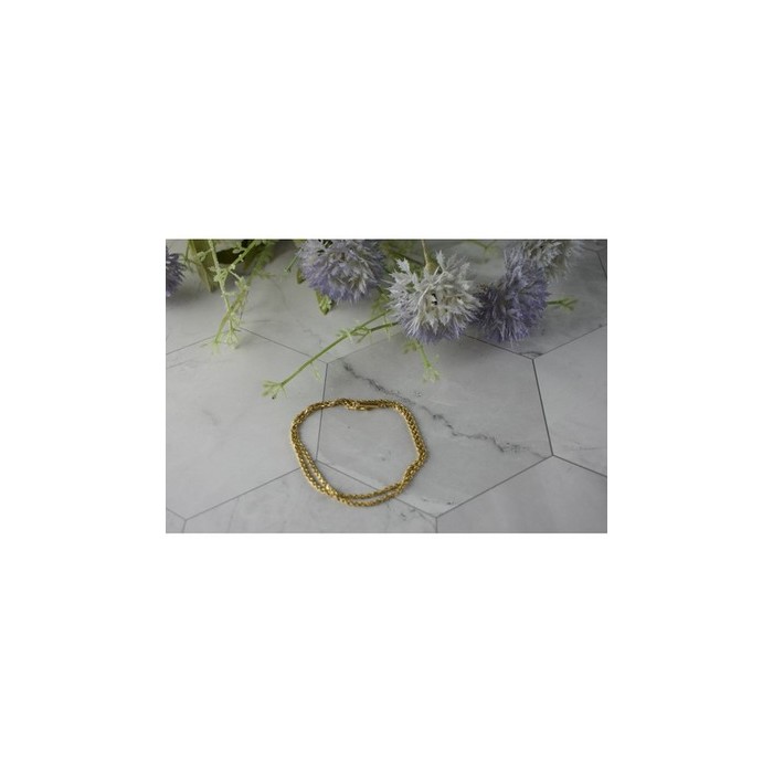 14K Yellow Gold Double Bracelet 13.7 In