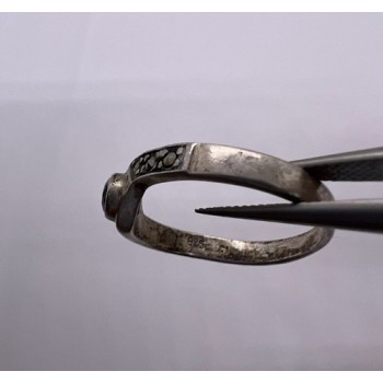 925 Sterling Silver Amethyst & Marcasite Ring Size 5.5