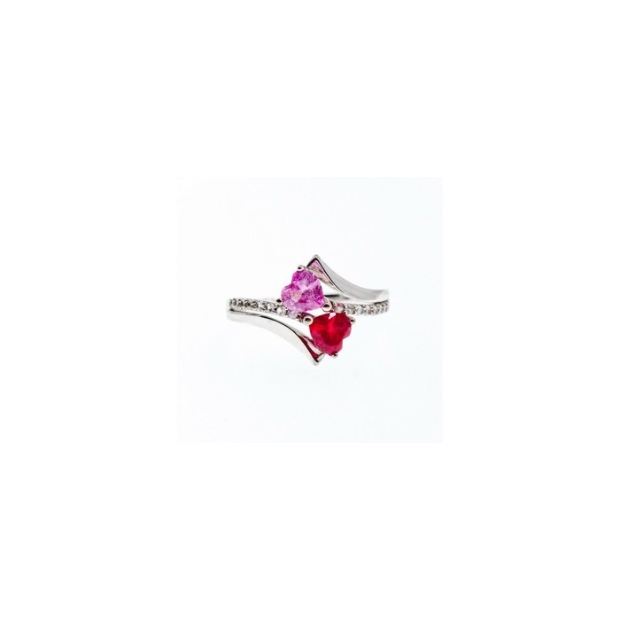 925 Sterling Silver Ruby, Morganite & Quartz 
