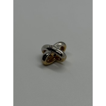 14K YELLOW AND WHITE GOLD PENDANT LENGHT 17.3 mm