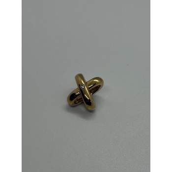 14K YELLOW AND WHITE GOLD PENDANT LENGHT 17.3 mm