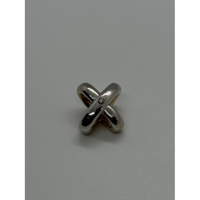 14K YELLOW AND WHITE GOLD PENDANT LENGHT 17.3 mm