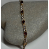 925 STERLING SILVER GOLD PLATED GARNET BRACELET