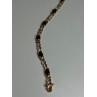 925 STERLING SILVER GOLD PLATED GARNET BRACELET