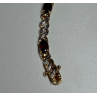 925 STERLING SILVER GOLD PLATED GARNET BRACELET