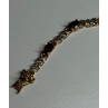925 STERLING SILVER GOLD PLATED GARNET BRACELET