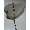 925 STERLING SILVER GOLD PLATED GARNET BRACELET