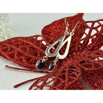 925 Sterling Silver Garnet Pyrope Earrings