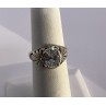 925 Sterling Silver & CZ Kbn Ring Size 4.5