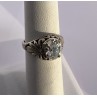 925 Sterling Silver & CZ Kbn Ring Size 4.5