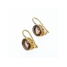 925 STERLING SILVER GOLD PLATED HESSONITE EARRINGS