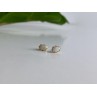 14K YELLOW GOLD WHITE OPAL EARRINGS