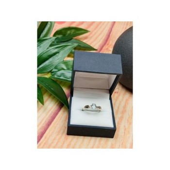 925 Sterling Silver Blue Spinel Classic Ring Size 8