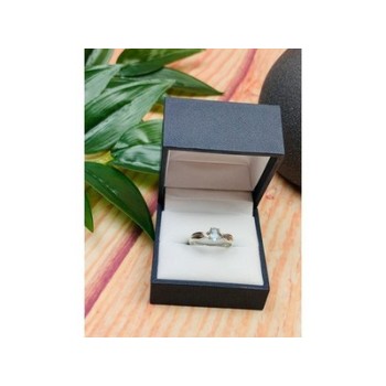 925 Sterling Silver Blue Spinel Classic Ring Size 8