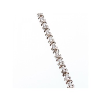 925 STERLING SILVER CZ BRACELET SIZE 8.2 IN