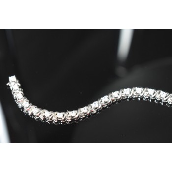 925 STERLING SILVER CZ BRACELET SIZE 8.2 IN
