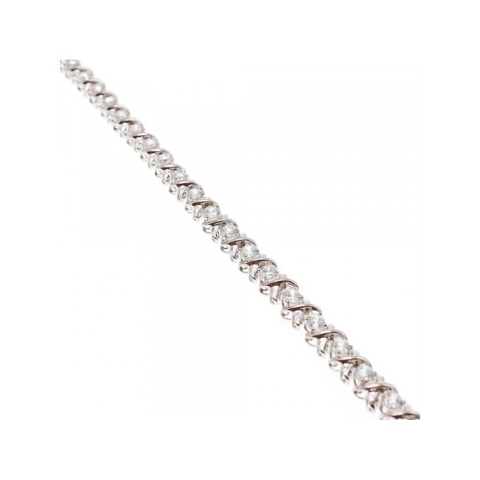 925 STERLING SILVER CZ BRACELET SIZE 8.2 IN