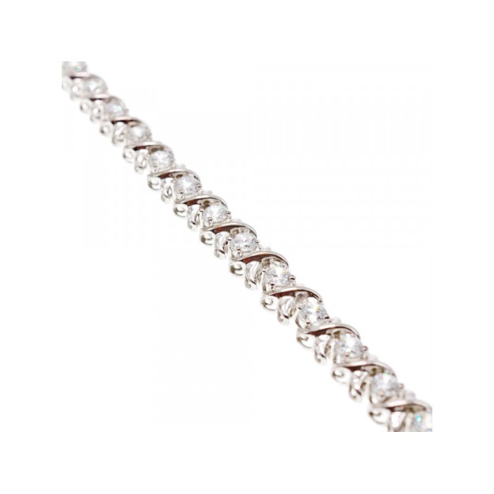 925 STERLING SILVER CZ BRACELET SIZE 8.2 IN