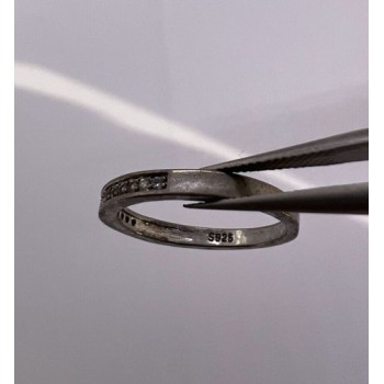 925 Sterling Silver & CZ Ring Size 7