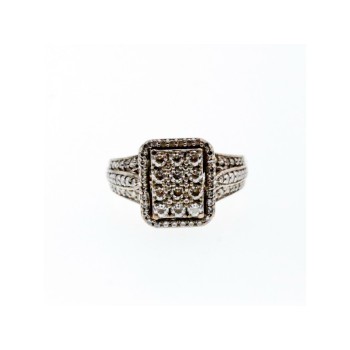 925 Sterling Silver CZ Ring Size 7