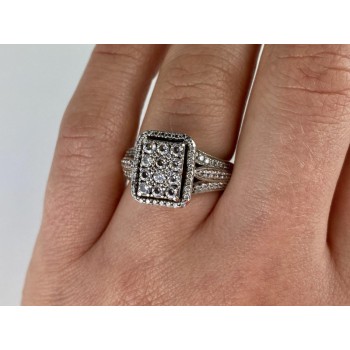 925 Sterling Silver CZ Ring Size 7