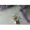 925 Sterling Silver Pearls Earrings Italy