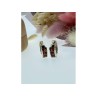 925 Sterling Silver Garnet Earrings
