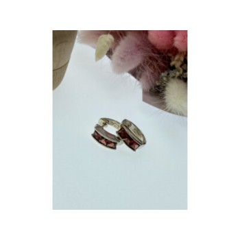 925 Sterling Silver Garnet Earrings