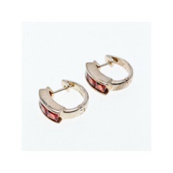 925 Sterling Silver Garnet Earrings