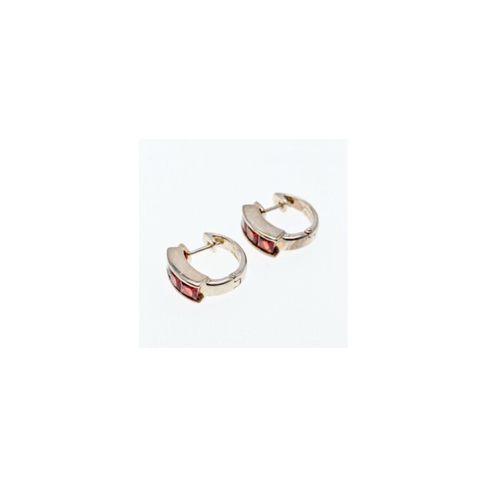 925 Sterling Silver Garnet Earrings
