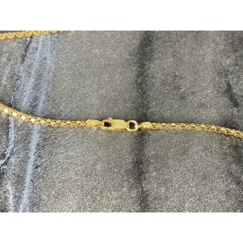 925 Sterling Silver Gold Plated Chain Milor Italy 30.3 In