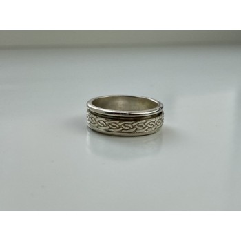 925 Sterling Silver Spinner Men's Ring Size 12