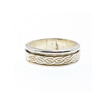 925 Sterling Silver Spinner Men's Ring Size 12
