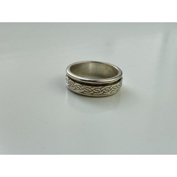 925 Sterling Silver Spinner Men's Ring Size 12