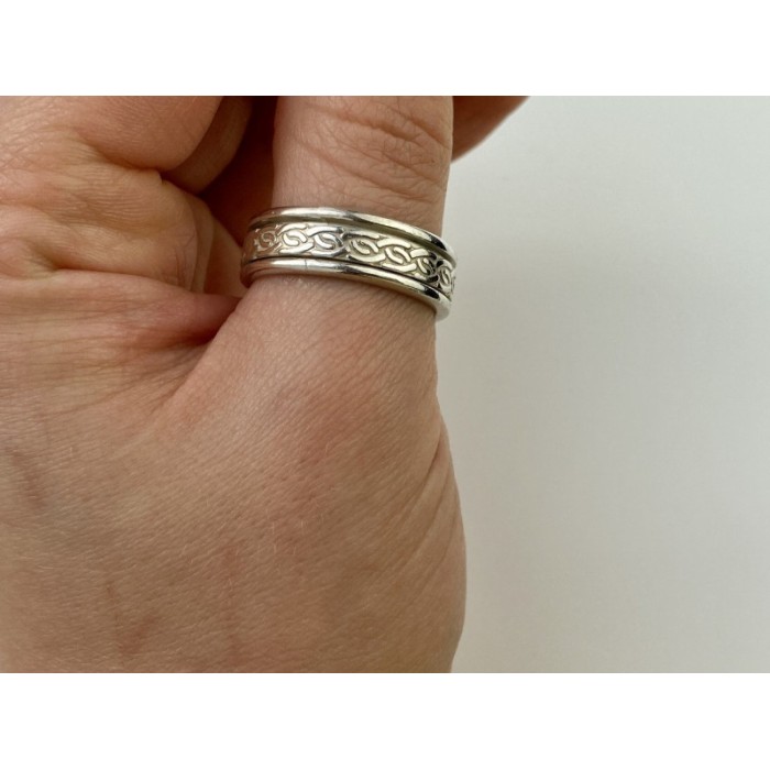 925 Sterling Silver Spinner Men's Ring Size 12