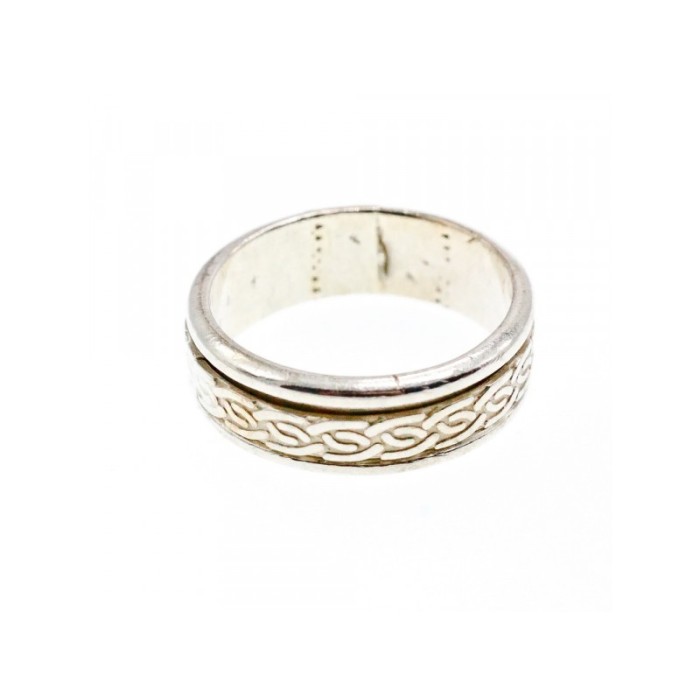 925 Sterling Silver Spinner Men's Ring Size 12