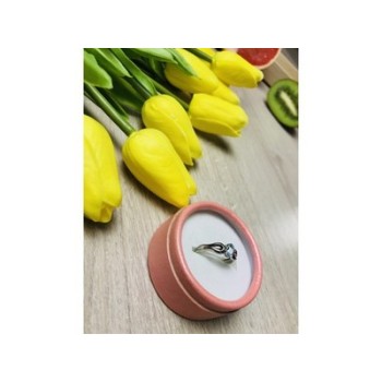 925 Sterling Silver Blue Spinel Ring Size 7