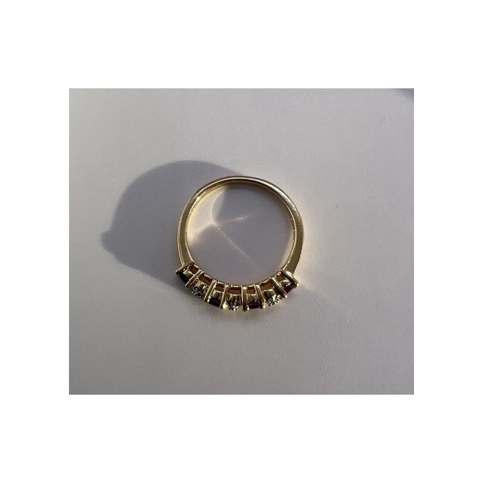 925 Sterling Silver & Tourmaline Gold Plated Ring Size 7.5