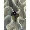 925 Sterling Silver Amethyst & Marcasite Ring Size 7