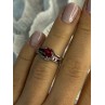 925 Sterling Silver Spinel Heart Ring Size 5