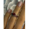 925 Sterling Silver Spinel Heart Ring Size 5