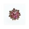 925 Sterling Silver Pink & White CZ 