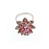 925 Sterling Silver Pink & White CZ 
