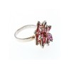 925 Sterling Silver Pink & White CZ 