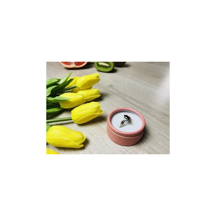 925 Sterling Silver Black Nephrite ( Jade ) Ring Size 4.5