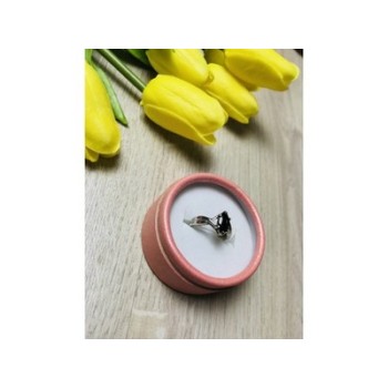 925 Sterling Silver Black Nephrite ( Jade ) Ring Size 4.5